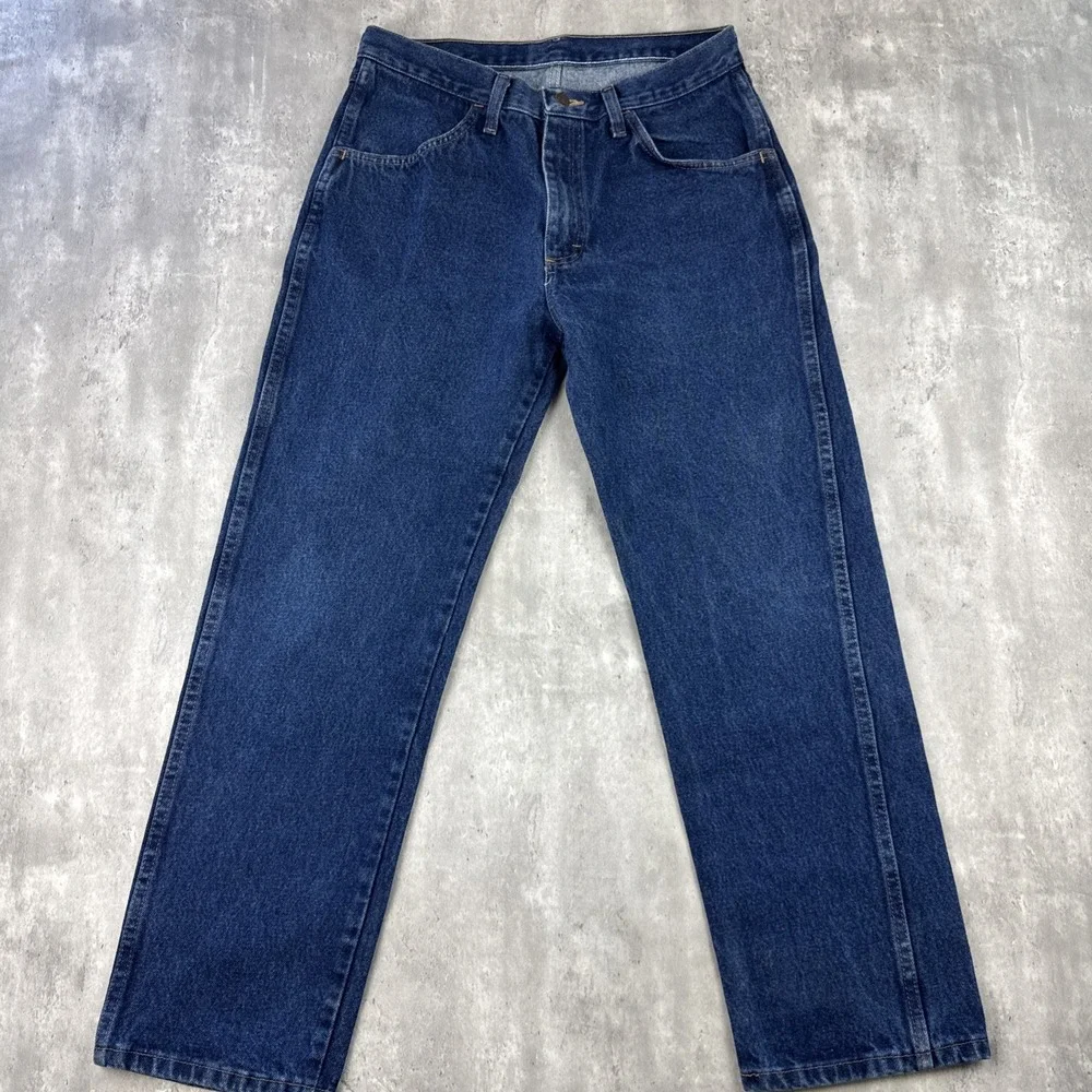 Rustler Jeans‎ Men's 32x30 Extra Heavyweight Straight Leg Work Pants Blue Cotton